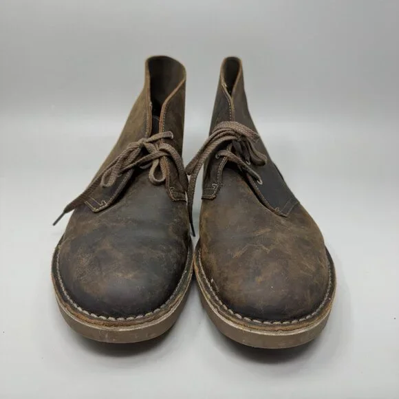 CLARKS Bushacre 2 Dark Brown Leather Desert Chukka Boots  display picture 1